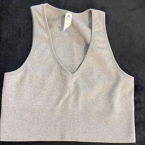 90 Degree By Reflex Light Gray Ribbed Tank